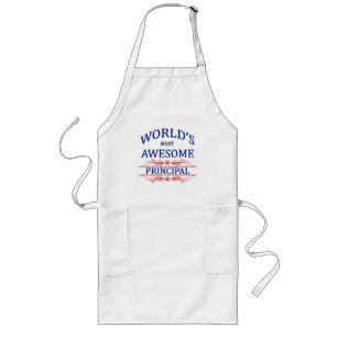 World's Most Awesome Principal Long Apron