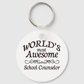 World's Most Awesome School Counsellor Key Ring
