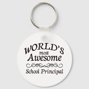 World's Most Awesome School Principal Key Ring