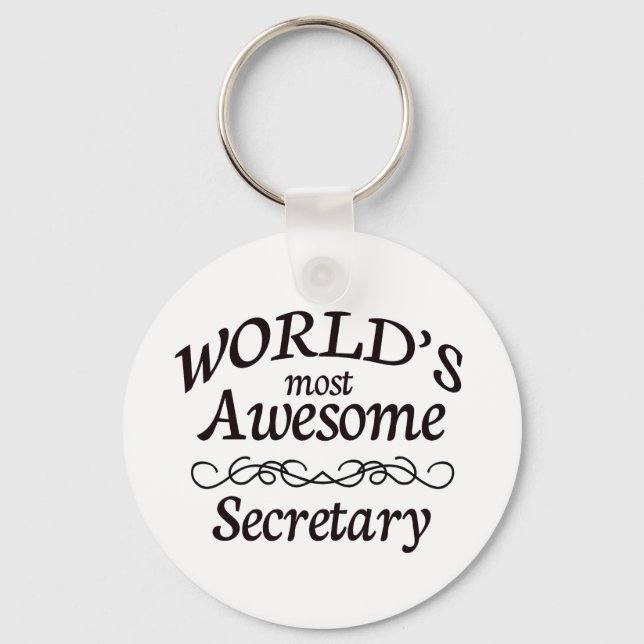 World's Most Awesome Secretary Key Ring (Front)