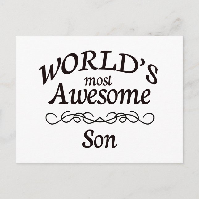 World's Most Awesome Son Postcard (Front)
