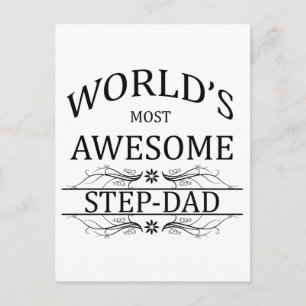 World's Most Awesome Step-Dad Postcard