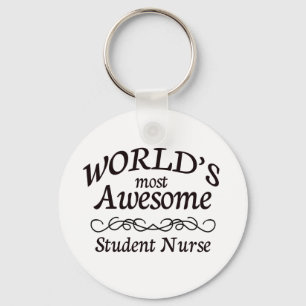 World's Most Awesome Student Nurse Key Ring