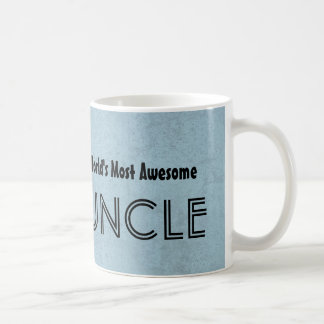 World's Most Awesome UNCLE Blue Grunge Coffee Mug