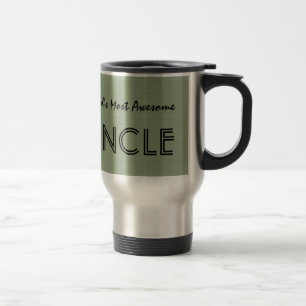 World's Most Awesome UNCLE Clay Squares Pattern Travel Mug