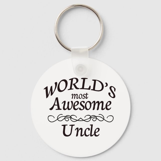 World's Most Awesome Uncle Key Ring (Front)