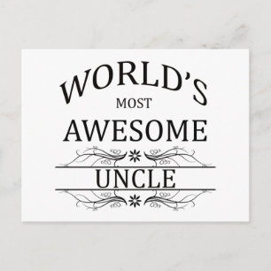 World's Most Awesome Uncle Postcard