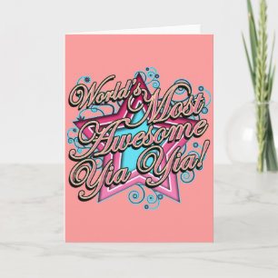Worlds Most Awesome Yia Yia Holiday Card