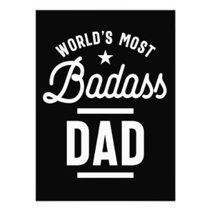 World's Most Badass Dad T-shirt Fathers Day Photo Print