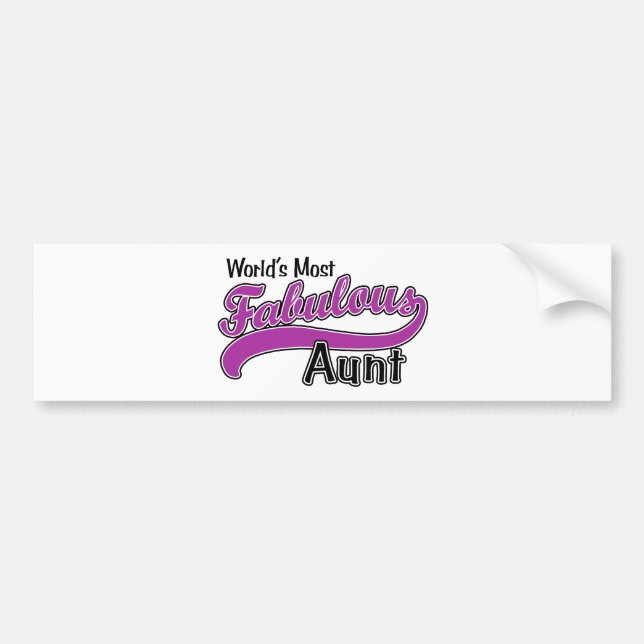 World's Most Fabulous Aunt Bumper Sticker (Front)
