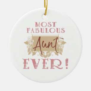 World's Most Fabulous Aunt Ceramic Tree Decoration