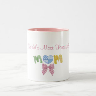 World's Most Forgetful Mum Mother's Day Gift Two-Tone Coffee Mug