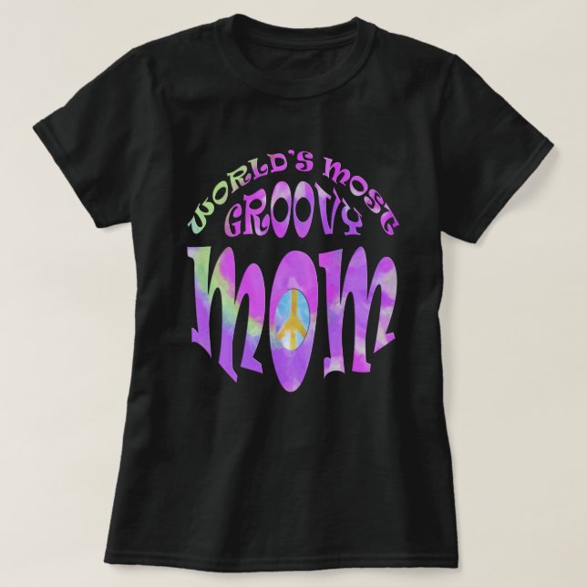 Worlds Most Groovy Mum Pastel T-Shirt (Design Front)