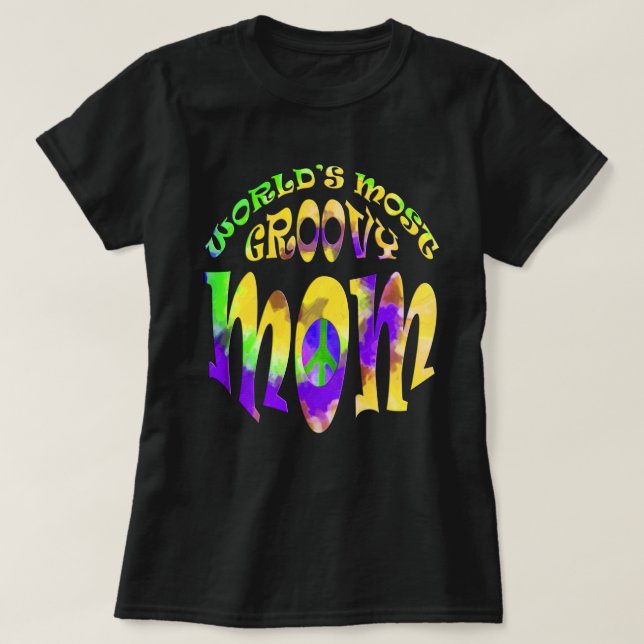 Worlds Most Groovy Mum T-Shirt (Design Front)