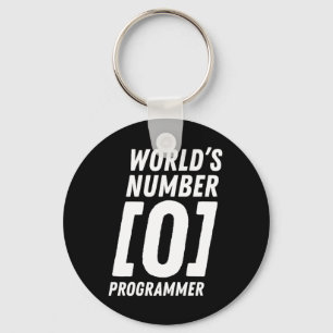 World's Number 0 Programmer Programmer Coding Key Ring