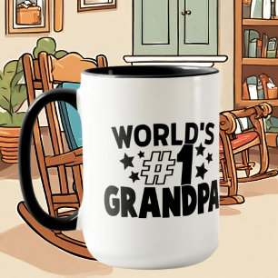 World's number one Grandpa word art Mug