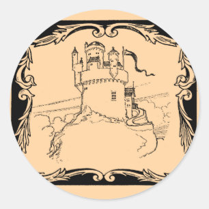 Worlds of Fantasy: Mediaeval Castle Classic Round Sticker