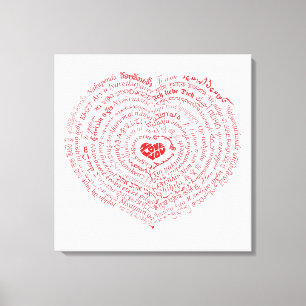 Worlds of Love Canvas Print