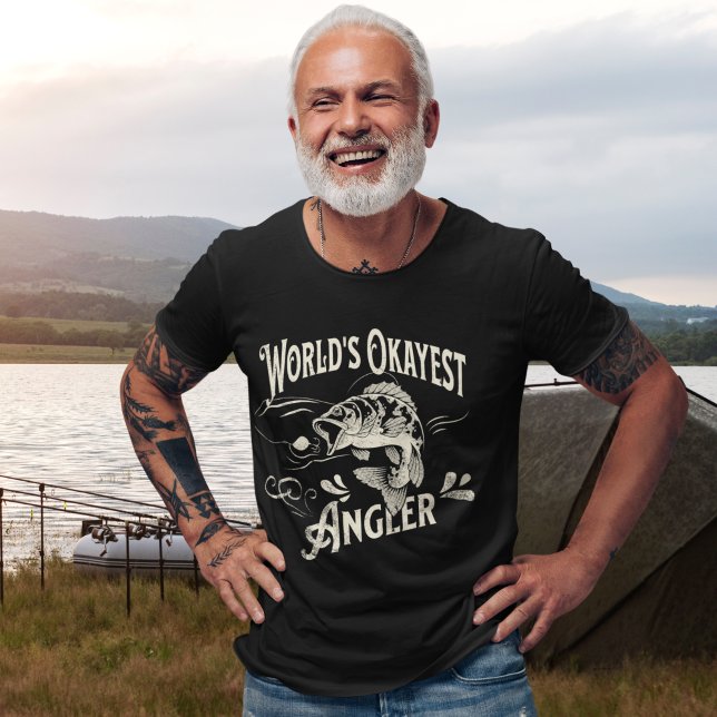 World's Okayest Angler - Funny Fishing Gift  T-Shirt (Creator Uploaded)