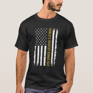 World's Okayest Bonus Dad US American Vintage Flag T-Shirt