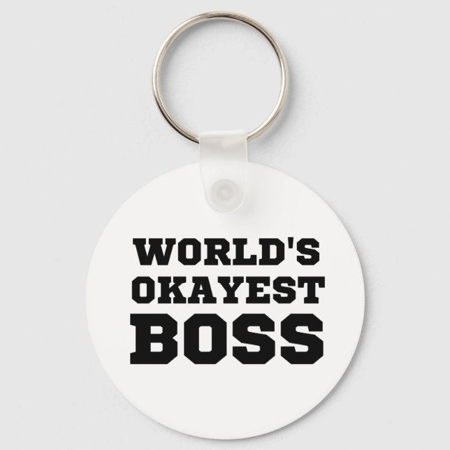 World's Okayest Boss Key Ring (Front)