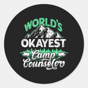 World'S Okayest Camp Counsellor Director Classic Round Sticker