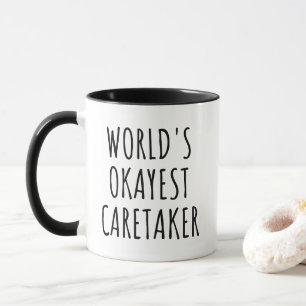 World's Okayest Caretaker Funny Coffee Mug
