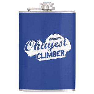 World's Okayest Climber Hip Flask