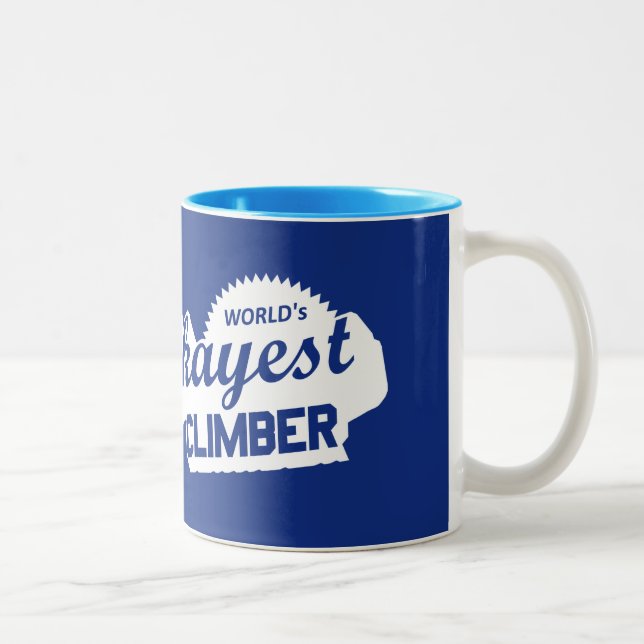 World's Okayest Climber Two-Tone Coffee Mug (Right)
