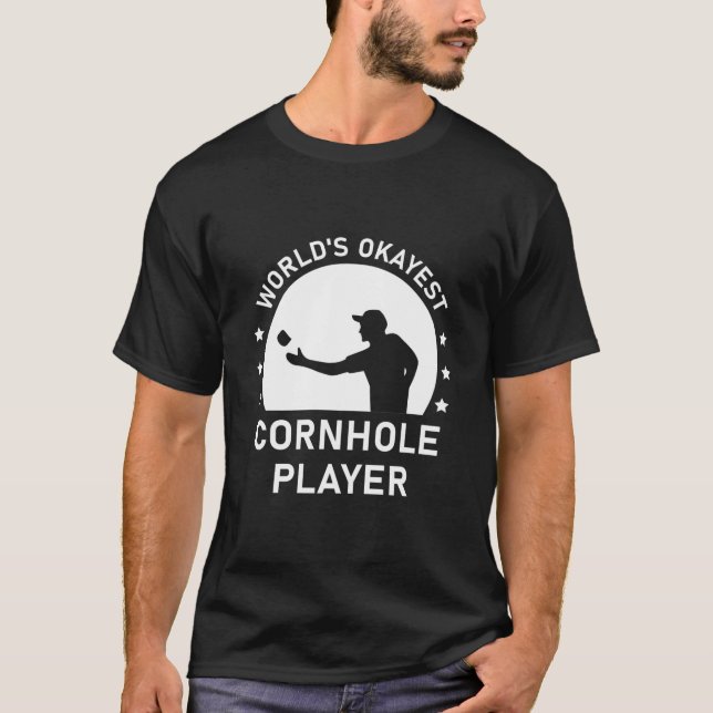 World's okayest cornhole player - Funny Cornhole T-Shirt (Front)
