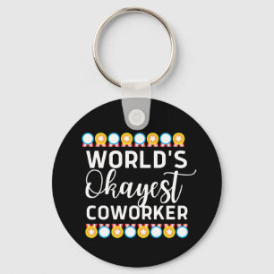 World's okayest coworke key ring