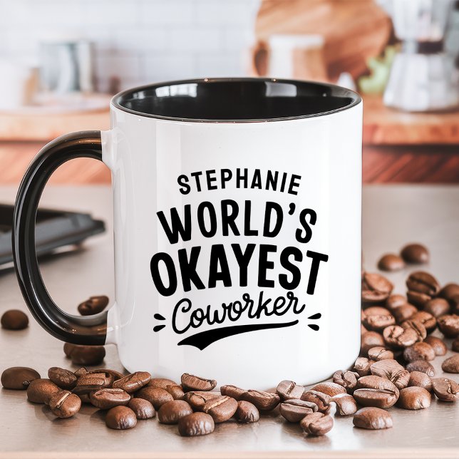 World's Okayest Coworker Funny Mug (Creator Uploaded)