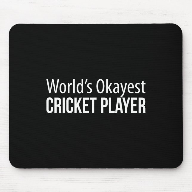 World's Okayest Cricket Player -  Mouse Mat (Front)