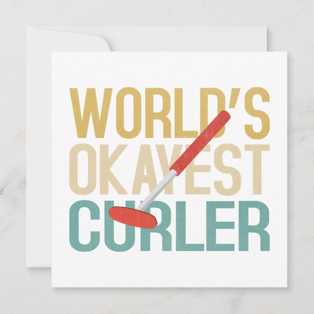 World's Okayest Curler Invitation (Front)