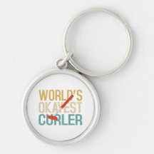 World's Okayest Curler Keychain