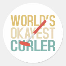 World's Okayest Curler Sticker 