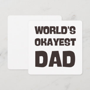 world's okayest dad funny dad invitation
