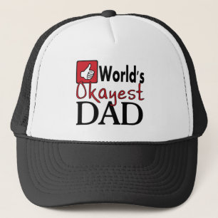 World's okayest dad funny humour father's day hat