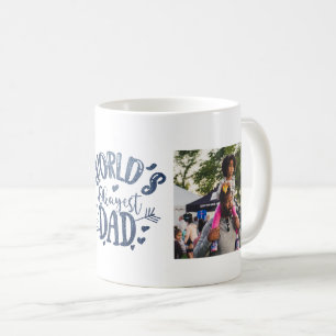 World's Okayest Dad in Blue Denim 2 photo Coffee Mug