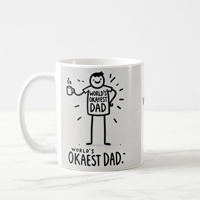 World's Okayest Dad Mug (Left)