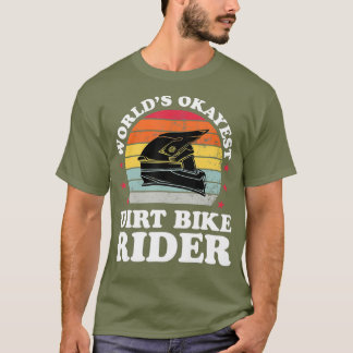 Worlds Okayest Dirt Bike Rider Motocross Boys T-Shirt