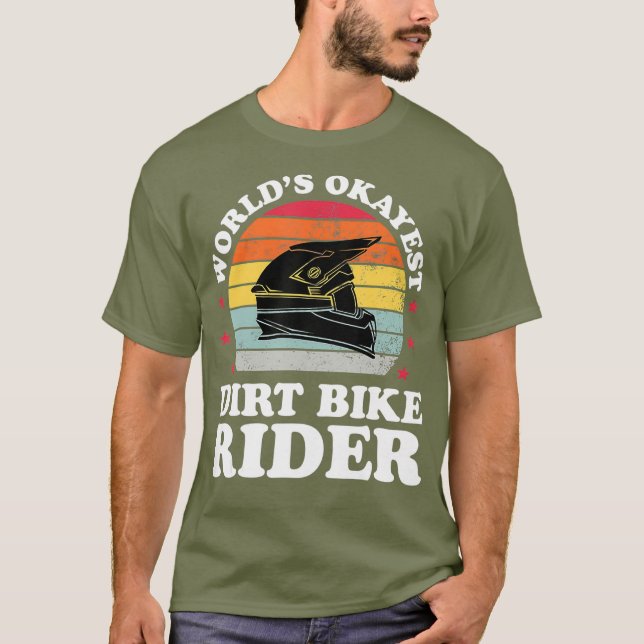 Worlds Okayest Dirt Bike Rider Motocross Boys T-Shirt (Front)