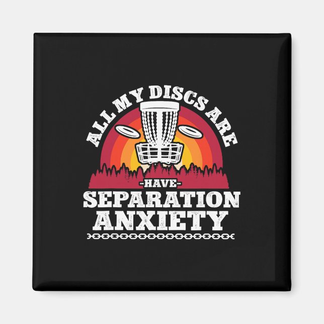 World's Okayest Disc Retriever Funny Disc Golf  Magnet (Front)