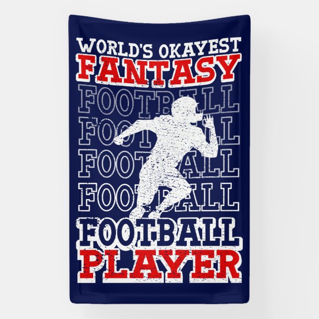 World's Okayest Fantasy Football Player USA Colour Banner (Vertical)