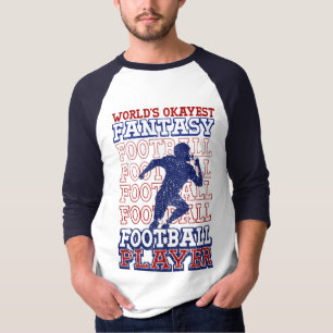 World's Okayest Fantasy Football Player USA Colour T-Shirt