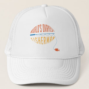 World's Okayest Fisherman Fly Fishing Dad Trucker Hat