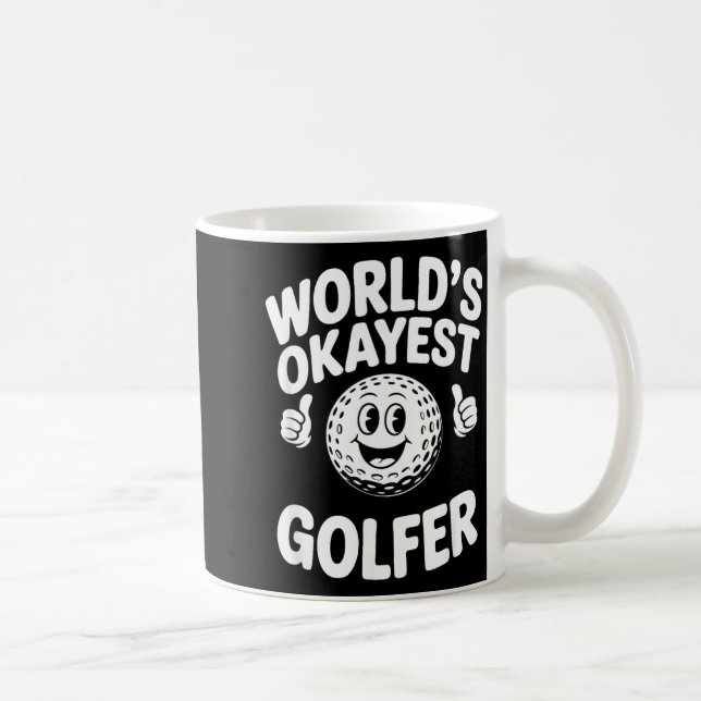 Worlds Okayest Golfer Ball Coffee Mug (Right)