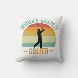 World's Okayest Golfer Cushion