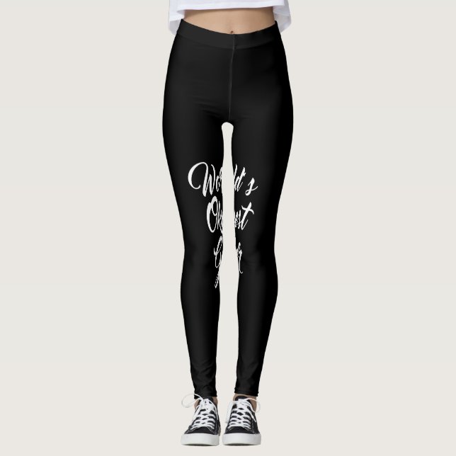 world's okayest golfer leggings (Front)