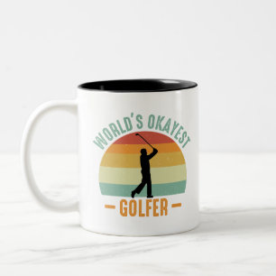 World's Okayest Golfer  Two-Tone Coffee Mug